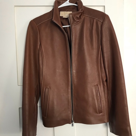 ❌ SOLD - Michael Kors Classic Leather Jacket - Picture 1 of 6
